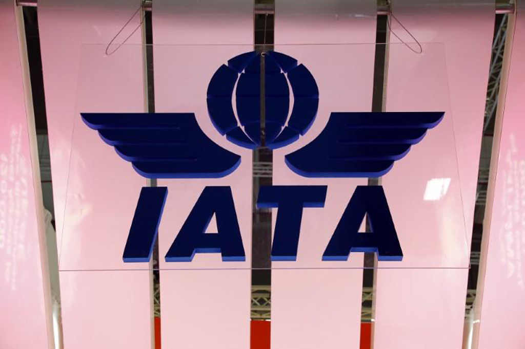 File photo of the International Air Transport Association (IATA) logo is seen at the International Tourism Trade Fair ITB in Berlin, Germany, March 7, 2018. REUTERS/Fabrizio Bensch