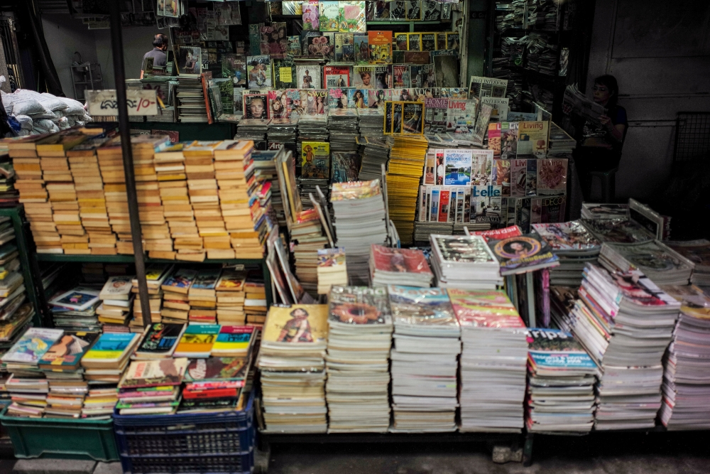 Second hand books and magazine are seen at a market in Bangkok, Thailand, September 12, 2018. Picture taken September 12, 2018. Reuters/Athit Perawongmetha
