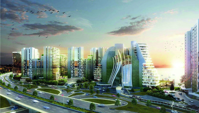 A computer-generated image of Sea Pearl Atakoy project in Turkey.