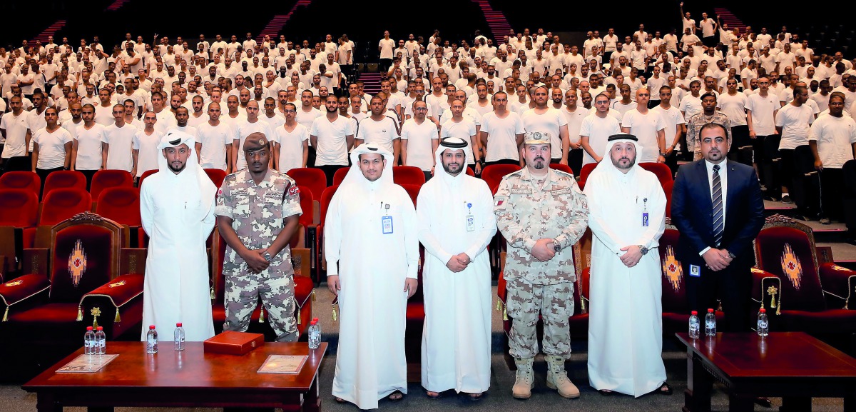 Officials of Qatar Chemical Company Ltd (Q-Chem) and National Services Authority (NSA) at the special event.