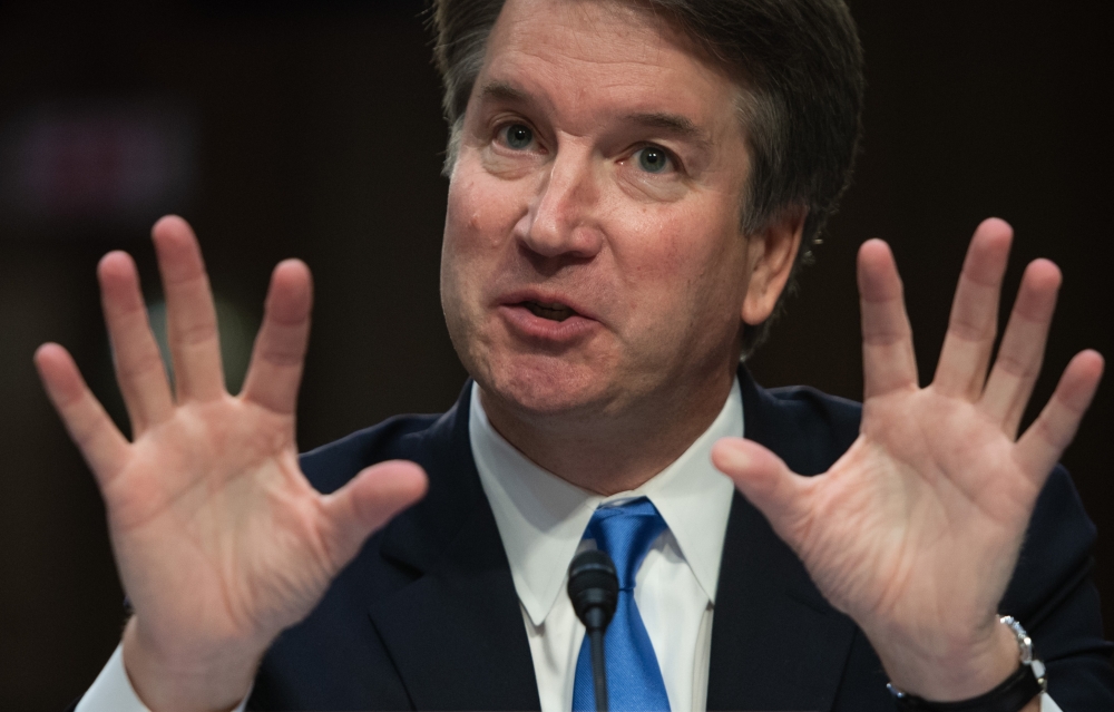 US Supreme Court nominee Brett Kavanaugh speaks on the second day of his confirmation hearing in front of the US Senate in Washington DC on September 5, 2018. (AFP / Saul Loeb) 