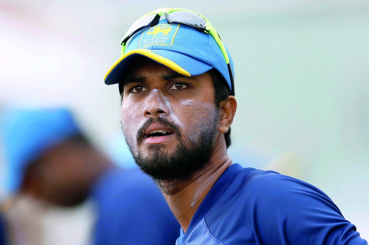 Sri Lanka's captain Dinesh Chandimal looks on during a practice session ahead of their first test cricket match against South Africa. Reuters/Dinuka Liyanawatte