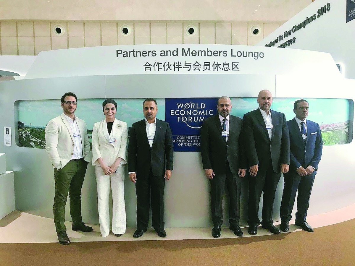 Yousuf Mohamed Al Jaida (third right), Chief Executive Officer of the Qatar Financial Centre (QFC) Authority, with other officials.