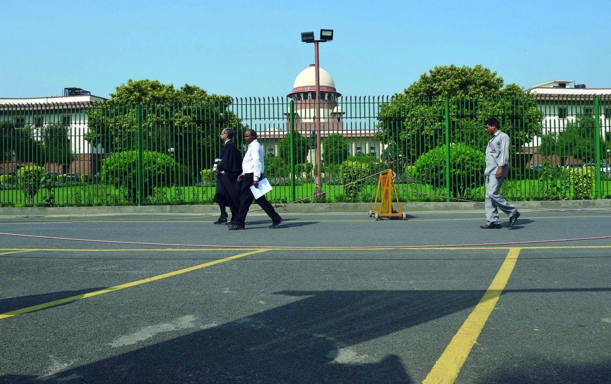 A general view of the Supreme court of India is pictured in New Delhi on September 27, 2018.  AFP / Money Sharma