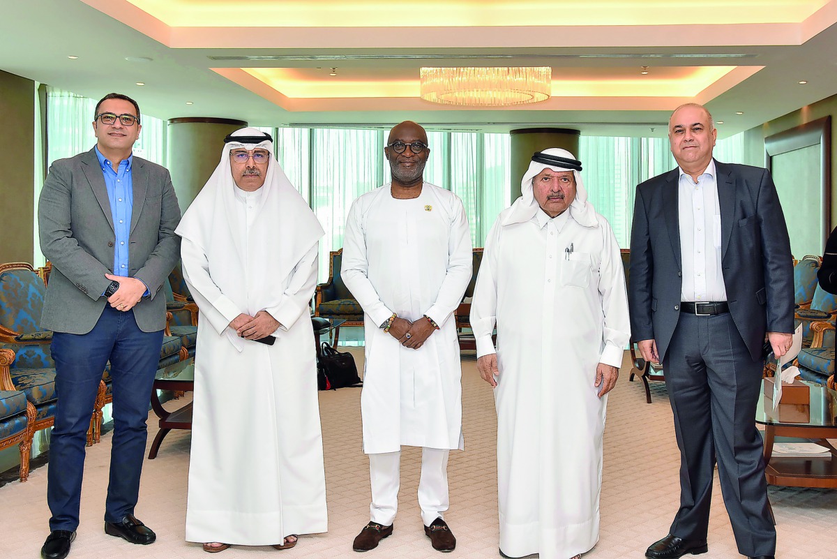 Sheikh Faisal bin Qassim Al Thani (second right), QBA Chairman, with R Yofi Grant (centre), the CEO of Ghana Investment Promotion Center.