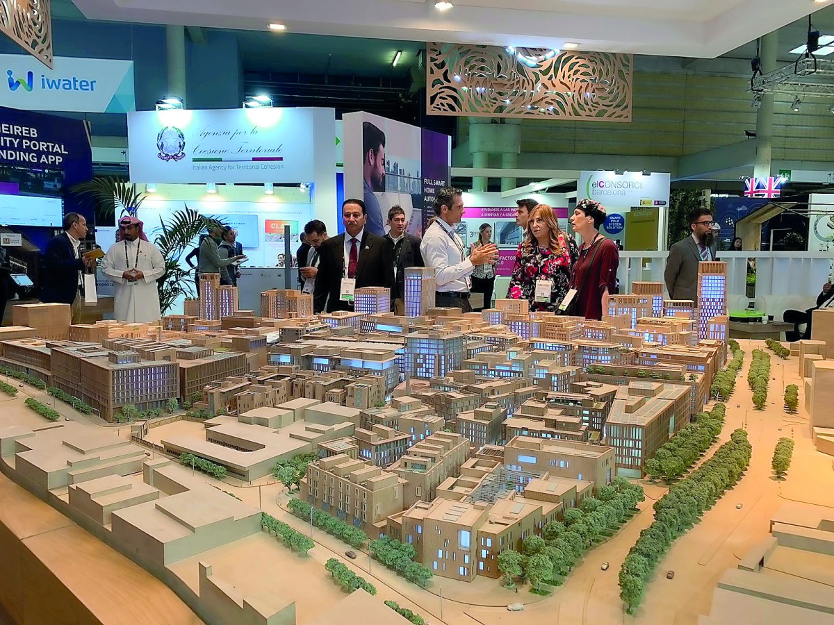 A view of Msheireb Properties pavilion at Smart City Expo in Barcelona.