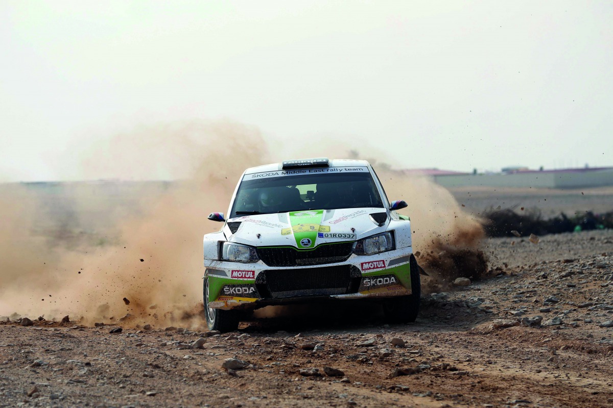 Vojtech Stajf in action during the final stage of the Manateq International rally of Qatar yesterday. 