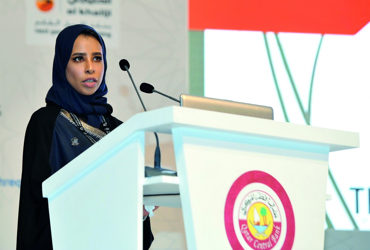 Sara Khamis Al Khelaifi (left), Head of Cyber Security, Financial Market Infrastructure Oversight, QCB