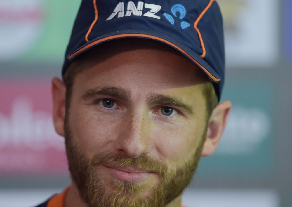 New Zealand cricket captain Kane Williamson speaks to media at the Sheikh Zayed International Cricket Stadium in Abu Dhabi on December 2, 2018. / AFP / AAMIR QURESHI 