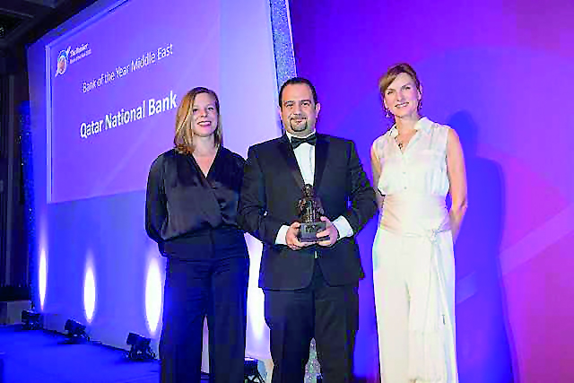 The officials with the award.