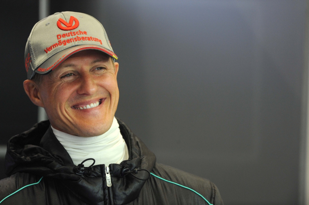 FILE PHOTO: Michael Schumacher at Spa-Francorchamps, Spa, Belgium. Crispin Thruston