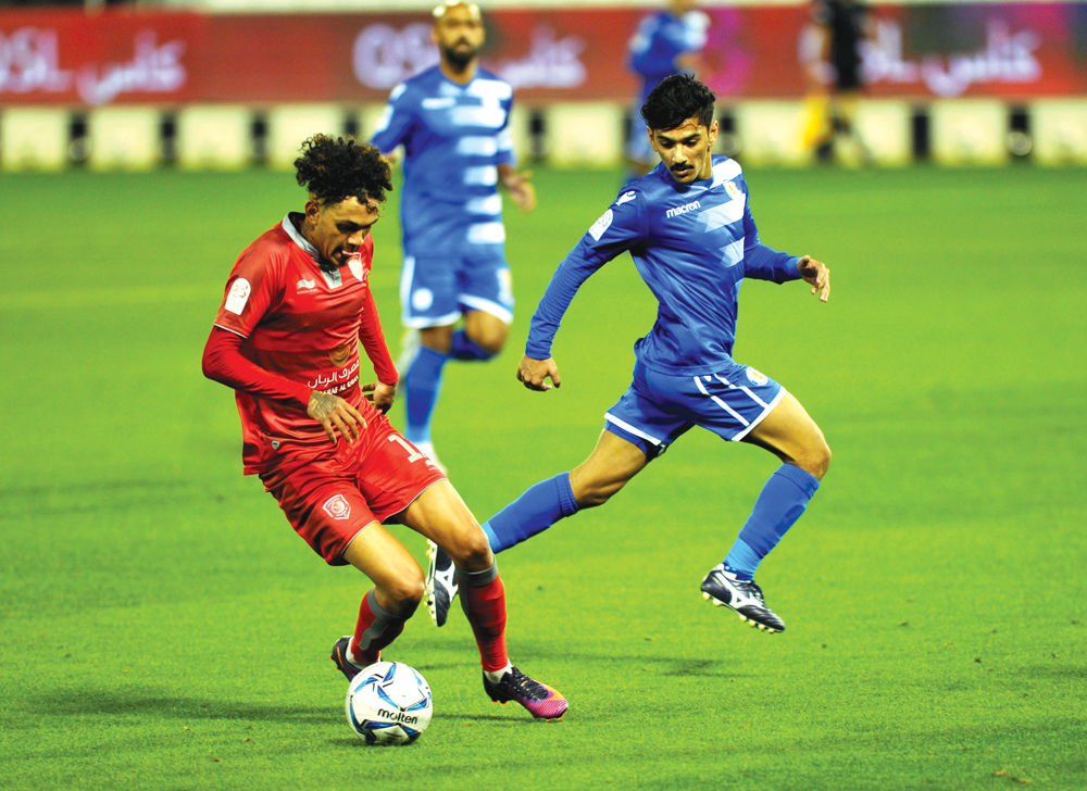 Action from the QSL Cup match between Al Duhail and Al Khor at Jassim bin Hamad Stadium yesterday. Abdul Basit/The Peninsula