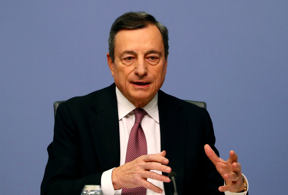 European Central Bank (ECB) President Mario Draghi holds a news conference, in Frankfurt, Germany January 24, 2019. Reuters/Kai Pfaffenbach