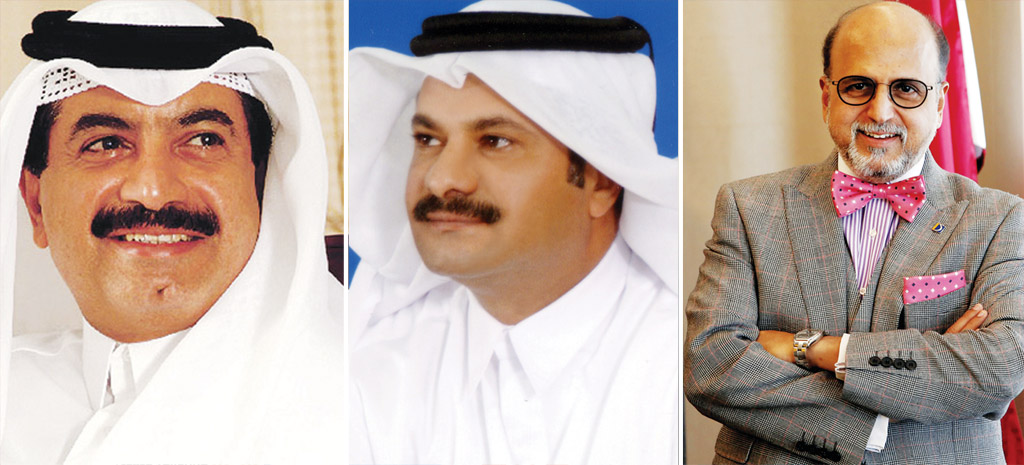 Sheikh Abdul Rehman bin Mohammad bin Jabor Al Thani, Managing Director of Doha Bank, Sheikh Fahad bin Mohammad bin Jabor Al Thani, Chairman of Doha Bank and Dr R Seetharaman, Chief Excutive Officer of Doha Bank.
