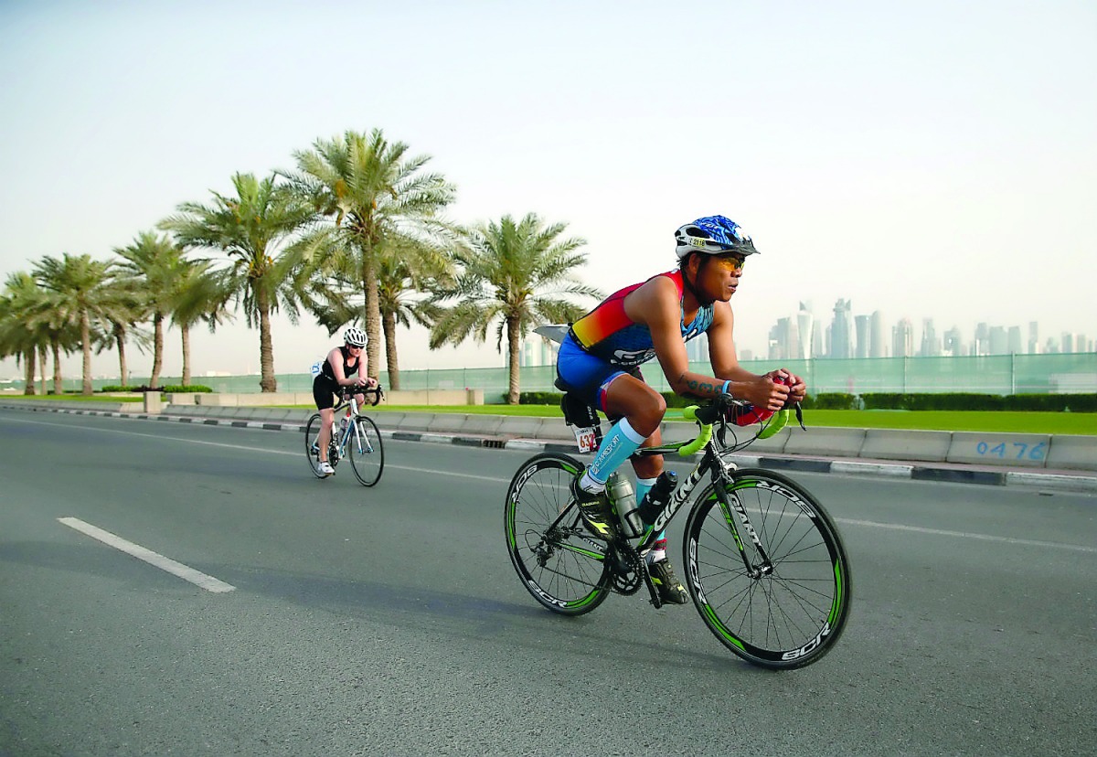 A file photo of the second edition of Doha Triathlon.