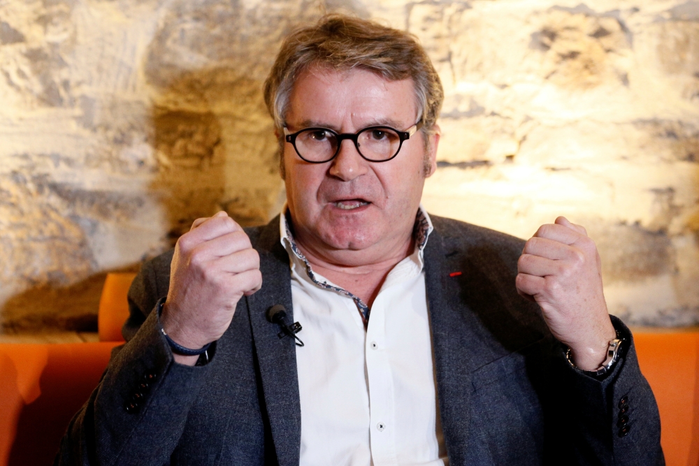 French cereal farmer Paul Francois speaks during a news conference before the start of his appeals trial against US Monsanto firm in Lyon, France, February 6, 2019. Reuters/Emmanuel Foudrot