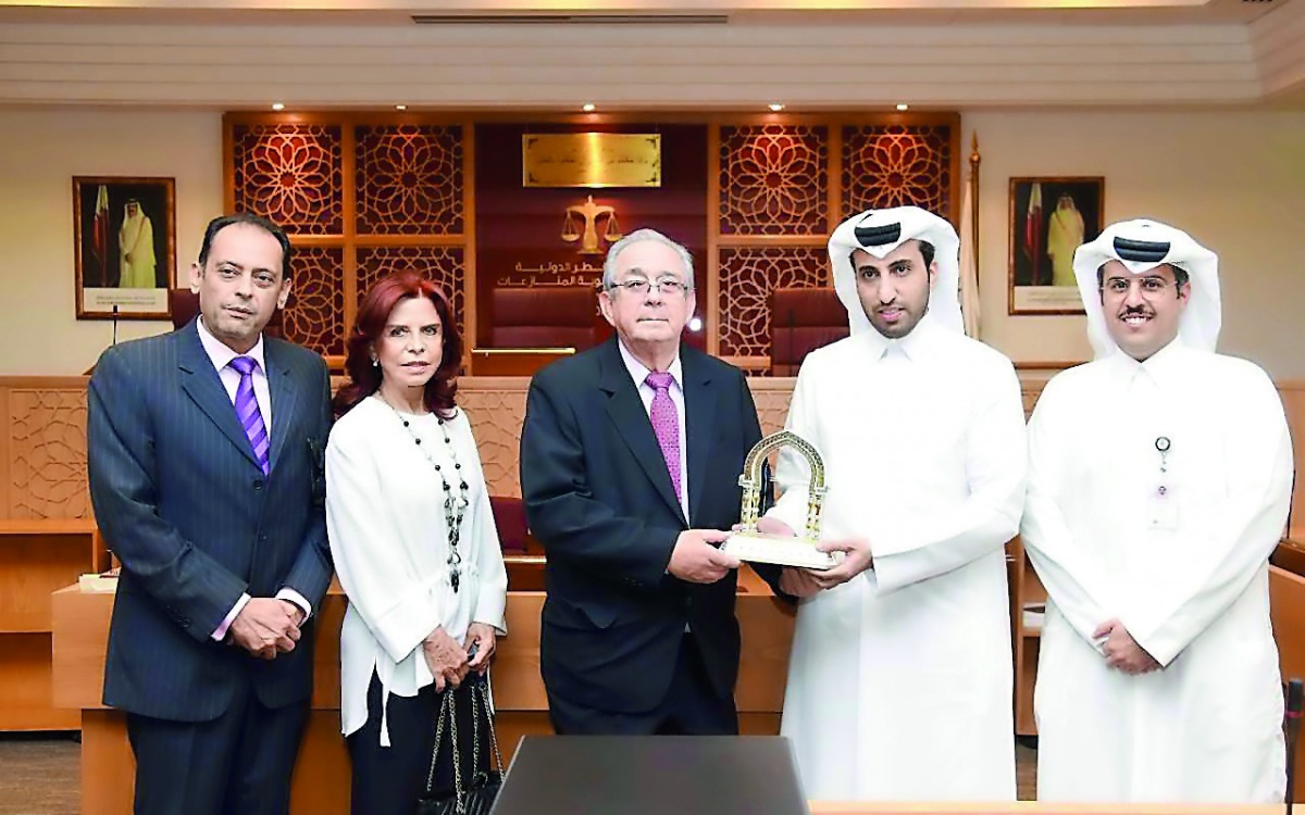 QICDRC officials with the visiting delegation from the Supreme Court of Justice of Paraguay led by Dr Jose Raul Torrres Kirmser at QICDRC premises.