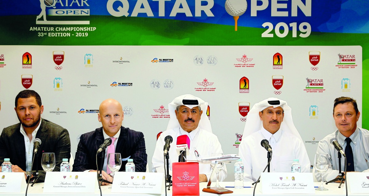 From left: Ramy Essam, Director of Sales, Alkalive, Andreas Pfister, General Manager, InterContinental Doha, Fahad Nasser Al Naimi, General Secretary, Qatar Golf Association, Mohd Faisal Al Naimi, Event Manager, Qatar Golf Association and Gary McGlinchey,