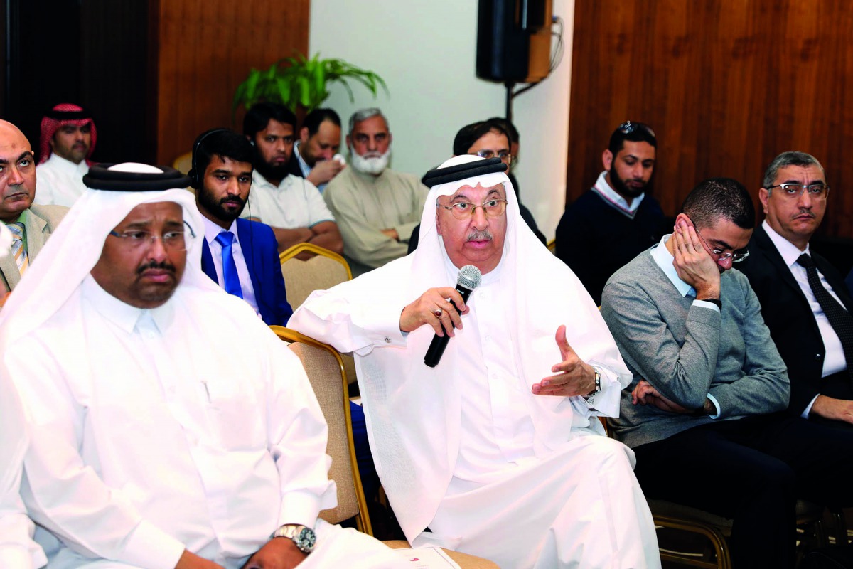 One of the participants posing a question during the Q&A session at the event.