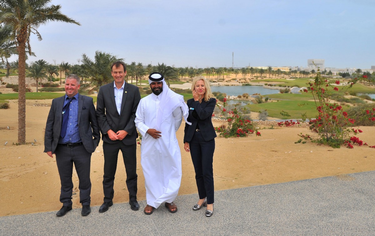 Michael Braidwood, General Manager of Education City Golf Club (ECGC) is seen along with Mohammed Al Naimi, Deputy General Manger at ECGC, David White, Sales and Marketing Director at ECGC and Gordana Popovic Vincic, Sales and marketing Executive at ECGC.