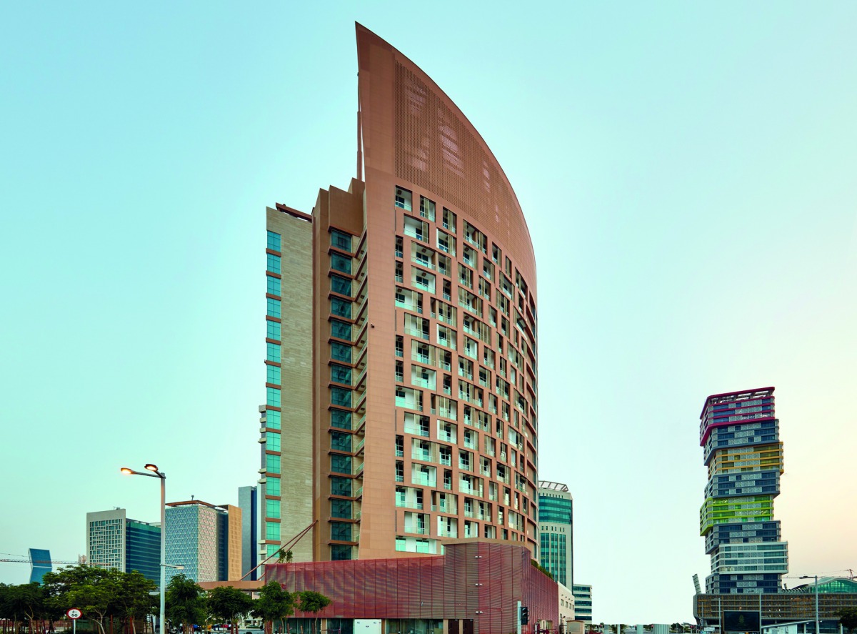 A view of Staybridge Suites Doha Lusail.