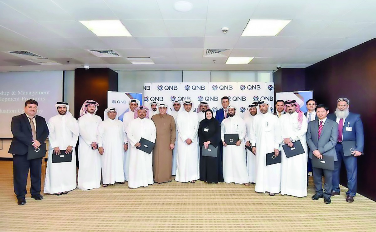The participants of Leadership Development and Management Development Programs with senior QNB officials.