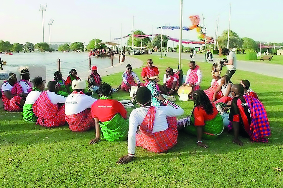 A group discussion among members of Green Maasai Troupe