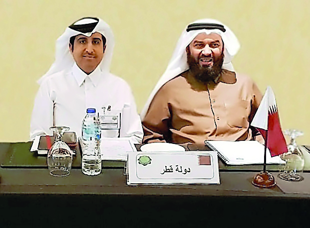 Dr Mohamed Gohar Al Mohamed (right) and Qatar Chamber Director-General Saleh bin Hamad Al Sharqi at the conference.