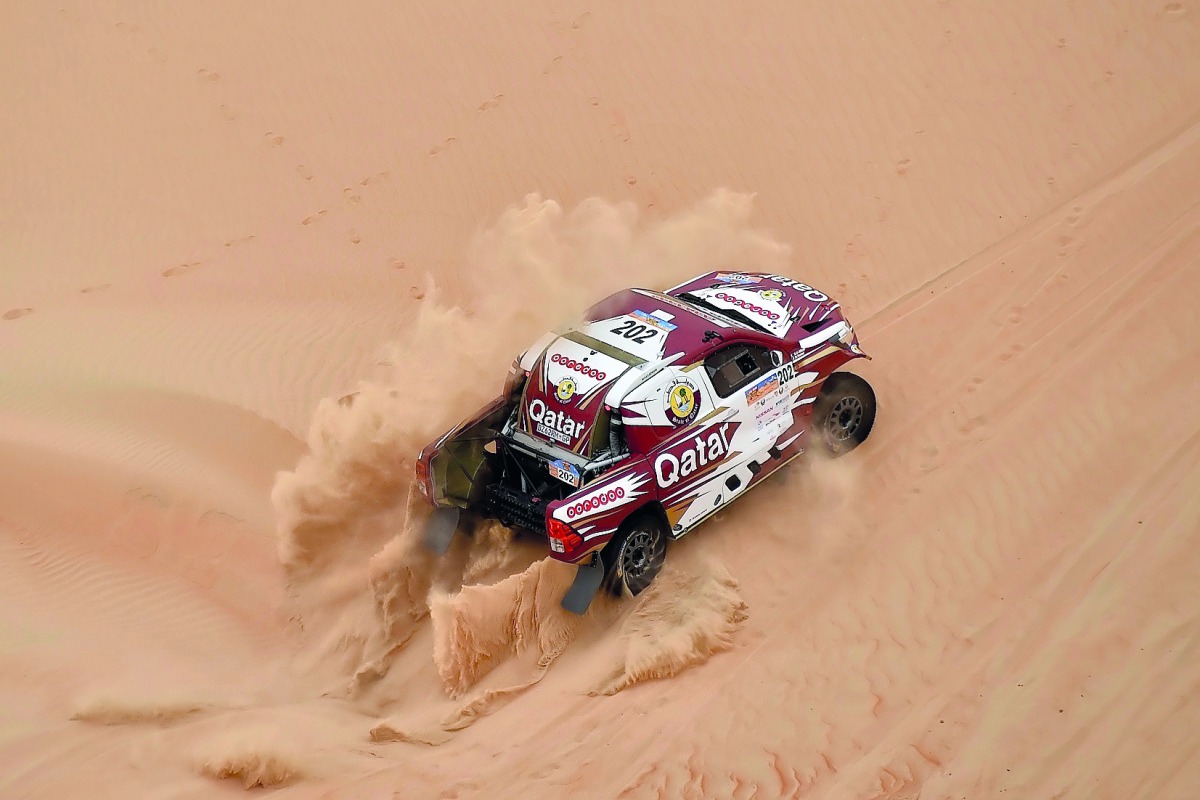 A driver in action during a previous edition of the Middle East Rally Championship.