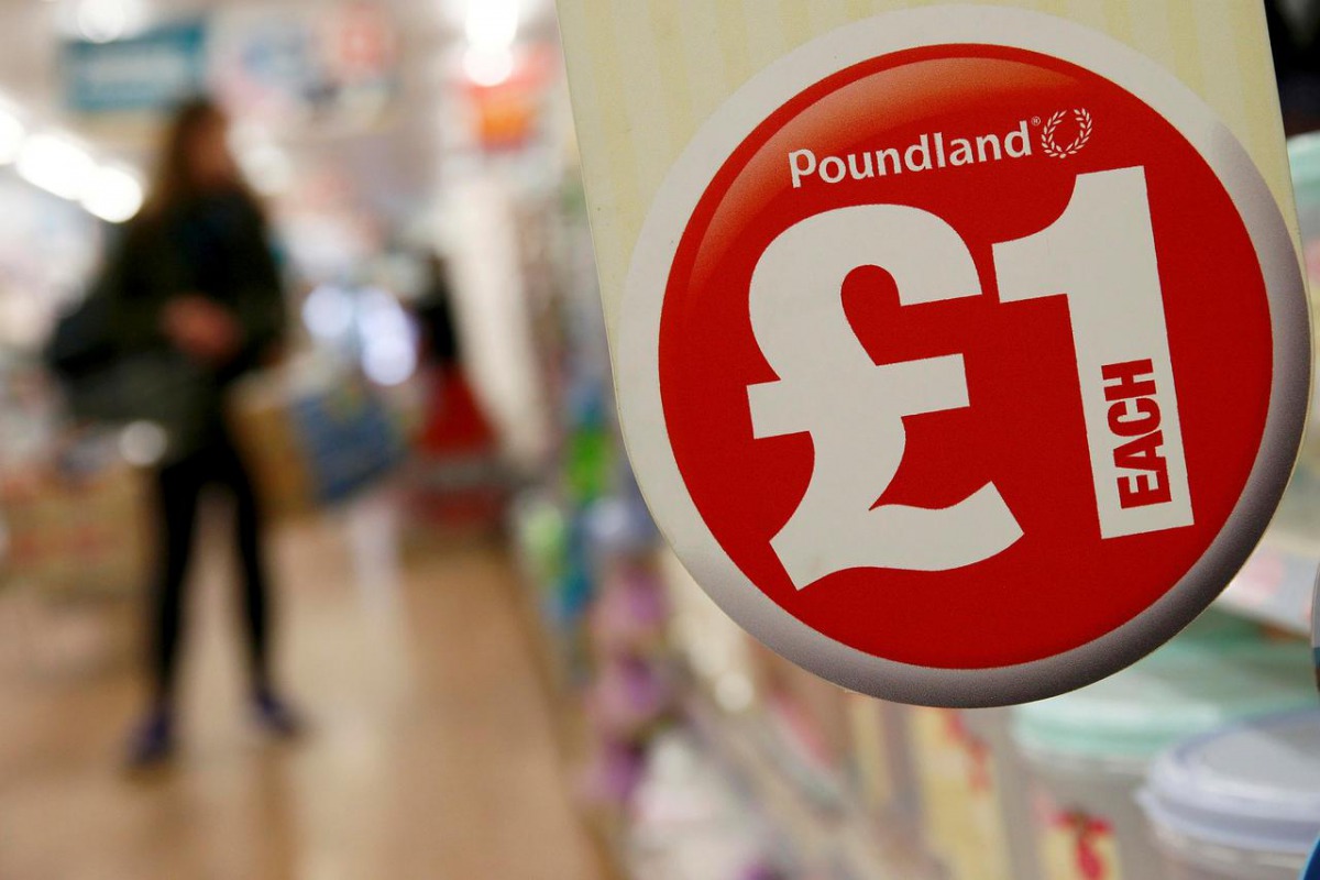 A sign is seen in a Steinhoff-owned Poundland store in London, Britain, November 10, 2015. Reuters/Stefan Wermuth
