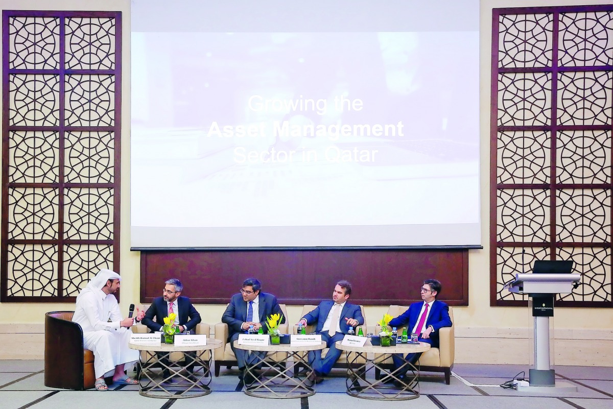 The speakers during the panel discussion.