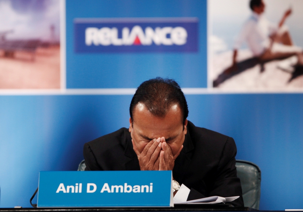 Anil Ambani, Chairman of the Reliance Anil Dhirubhai Ambani Group, attends the annual general meeting of Reliance Communication in Mumbai September 4, 2012. Reuters file photo/Danish Siddiqui 