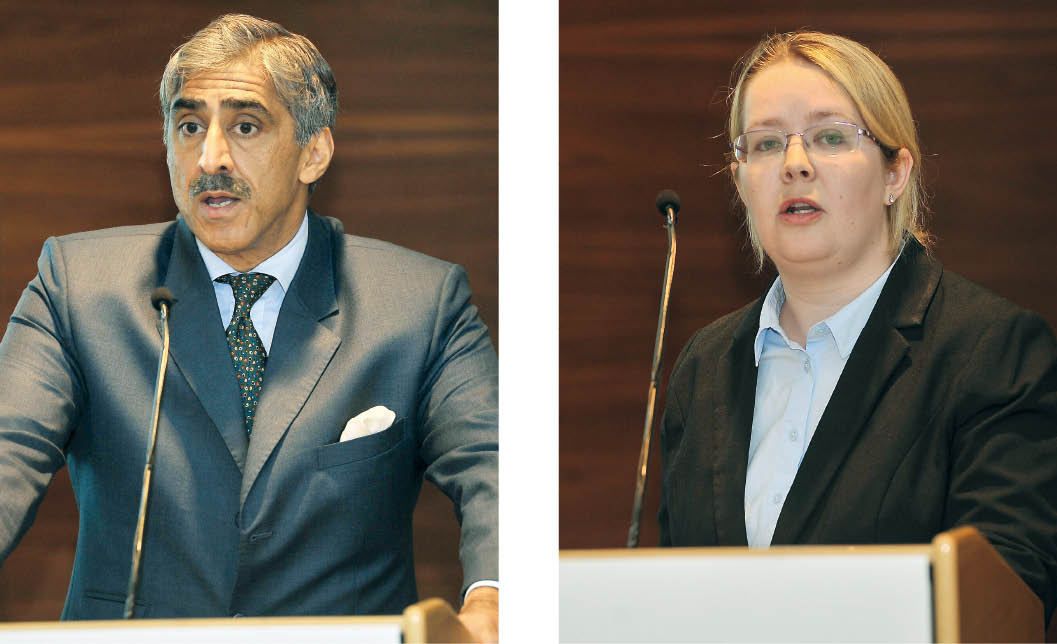 Professor Khawar Qureshi (left) and Catriona Nicol. Pic: Baher Amin / The Peninsula