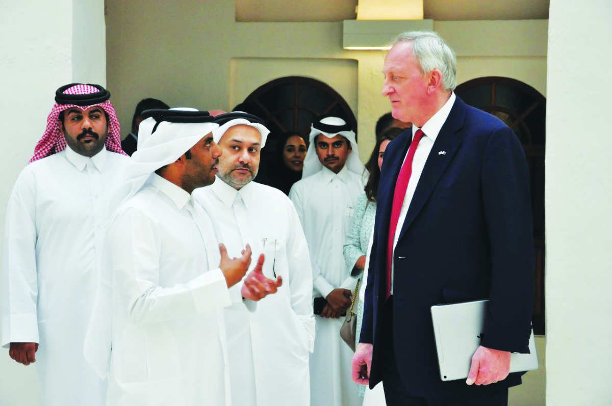 The Lord Mayor of the City of London, Alderman Peter Estlin (right); Yousuf Mohamed Al Jaida (third left), Chief Executive Officer, QFC Authority; and other officials during the visit.