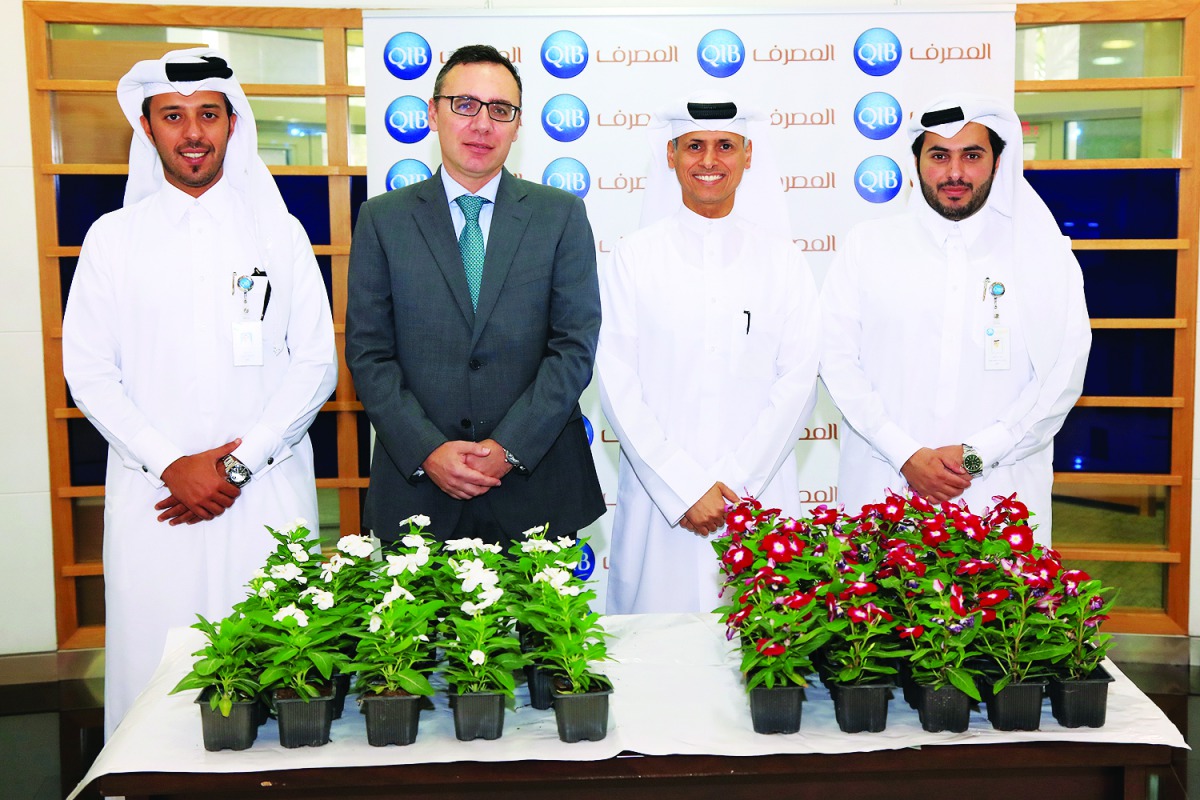 The QIB representatives during the Earth Day celebrations.