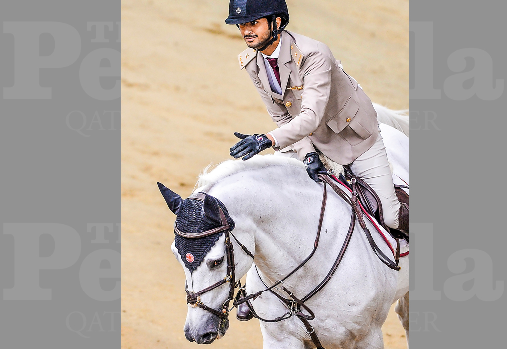 Salmeen Sultan Al Suwaidi and Cantaro 32 during the Big Tour competition yesterday. 