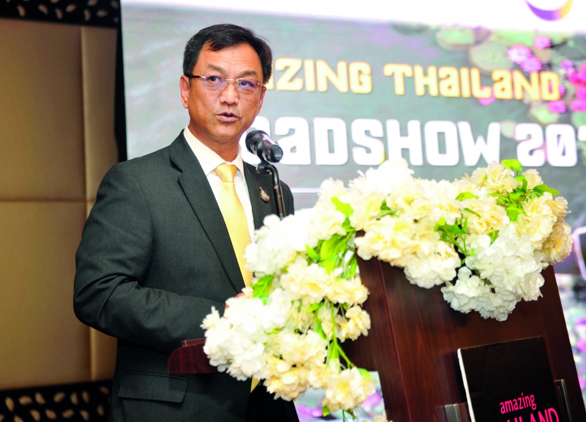 Nathapol Khantahiran, Ambassador of Thailand to Qatar, during the Amazing Thailand Road Show 2019 to Qatar by Tourism Authority of Thailand at Crowne Plaza Hotel Doha on Saturday. 
Pic: Abdul Basit / The Peninsula