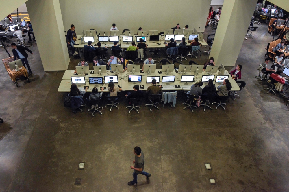 A view of the Tumo Center for Creative Technologies in Yerevan on April 30, 2019. AFP / Karen Minasyan  