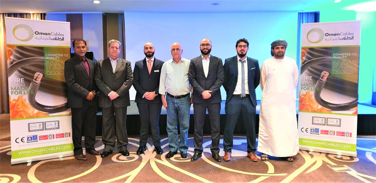 The senior officials of Oman Cables Industry during the event.
