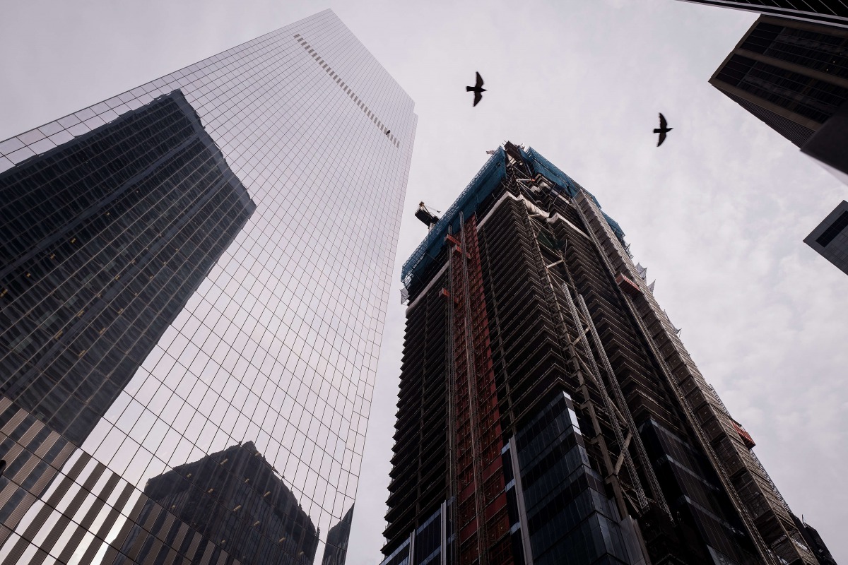 A view of World Trade Center before its topping off ceremony, June 23, 2016 in New York City. (Drew Angerer/Getty Images/AFP) 