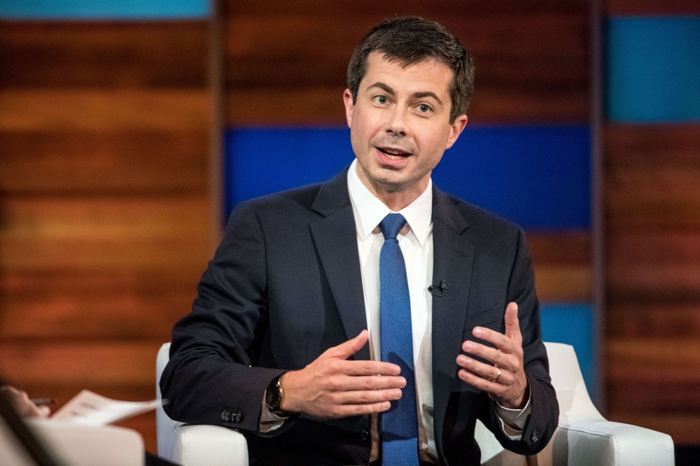 Democratic presidential candidate South Bend Mayor Pete Buttigieg participates in the Black Economic Alliance Forum at the Charleston Music Hall on June 15, 2019 in Charleston, South Carolina.  Sean Rayford/Getty Images/AFP