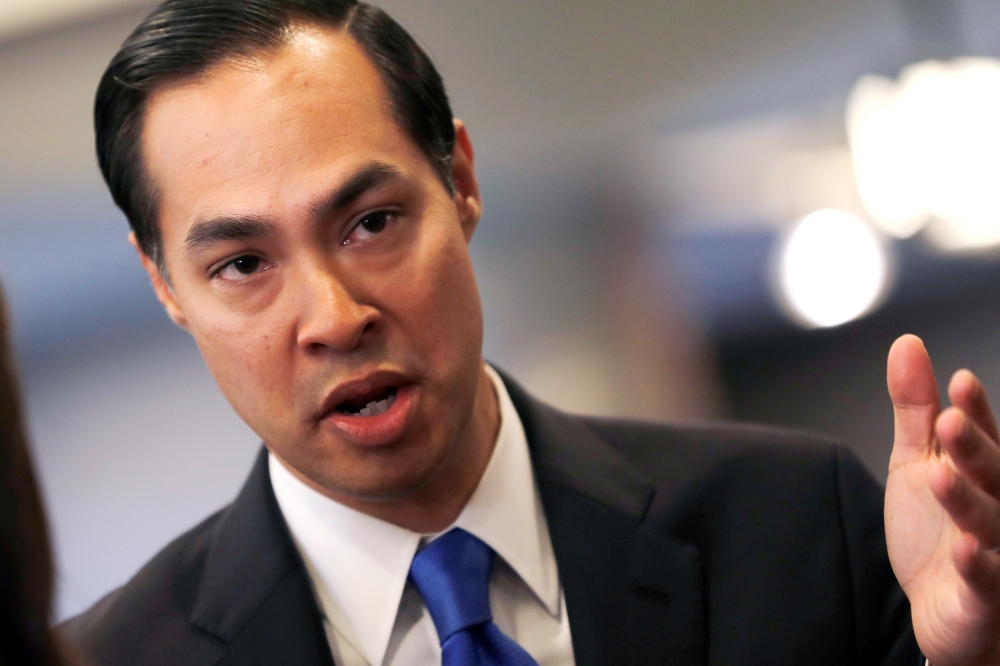 Former HUD Secretary and Democratic presidential candidate Julian Castro speaks to the media the morning after participating in the first US 2020 presidential election Democratic candidates debate in Miami, Florida, June 27, 2019. Reuters/Mike Segar