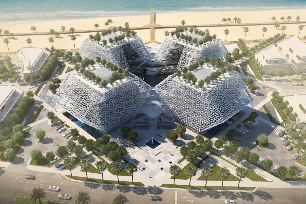 Artist impression of the ‘Oasis’ building which will serve as QFZA’s headquarters