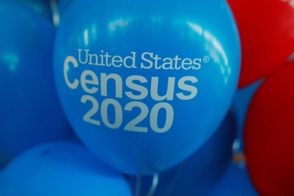 Balloons decorate an event for community activists and local government leaders to mark the one-year-out launch of the 2020 Census efforts in Boston, Massachusetts, April 1, 2019. Reuters/Brian Snyder 