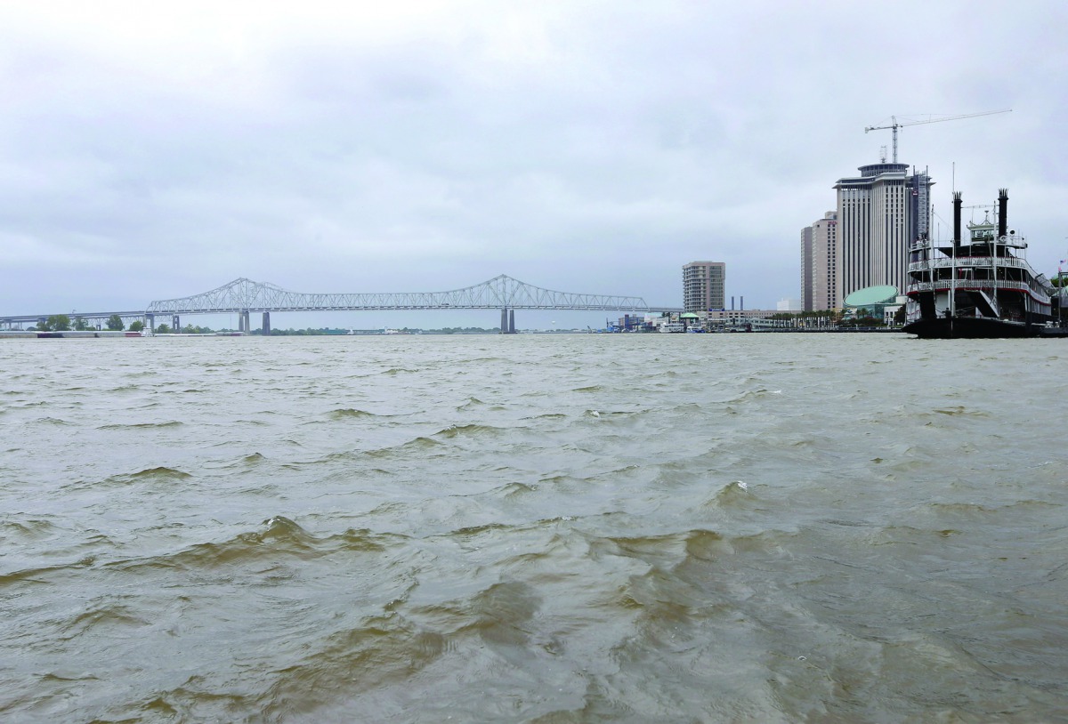 A view of the Mississippi River as Tropical Storm Barry approaches land in New Orleans, Louisiana, U.S. July 12, 2019. Reuters/Jonathan Bachman
