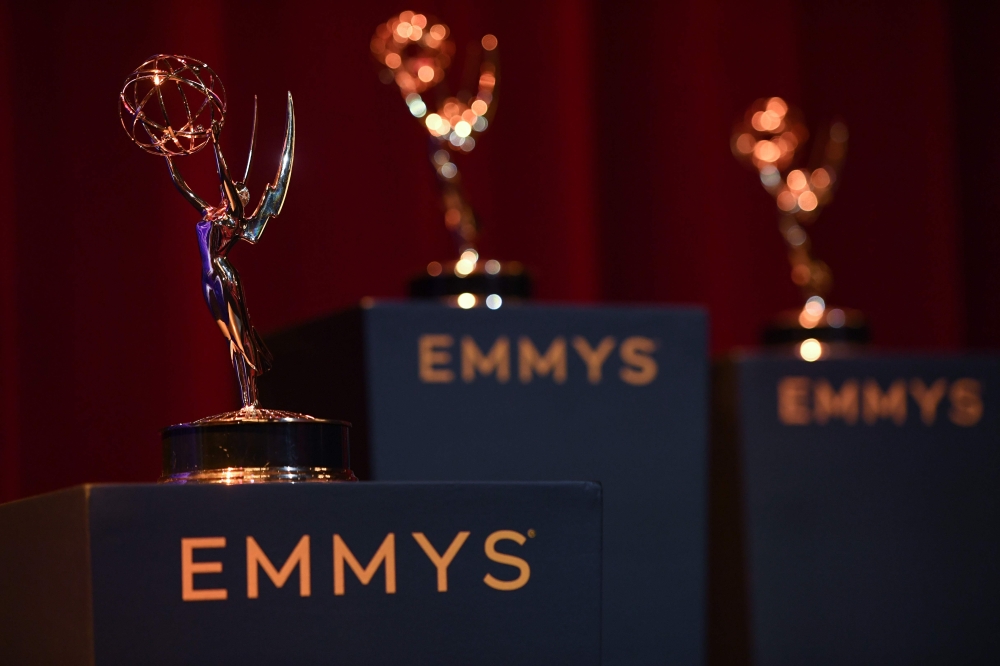 View of the set at the 71st Emmy Awards Nominations Announcement at the Television Academy in North Hollywood, California, on July 16, 2019 / AFP / Valerie Macon
