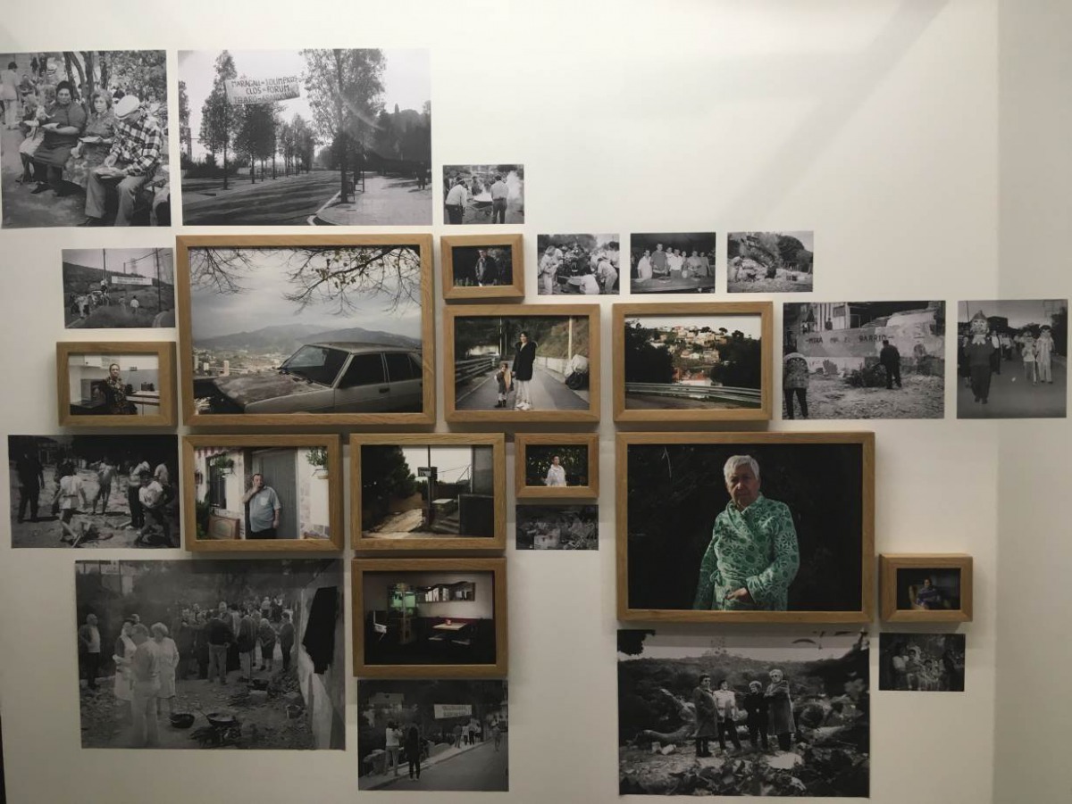 Photos at an exhibition at the Borsi cultural centre, Barcelona, Spain, 29 March, 2019. Thomson Reuters Foundation/Sophie Davies