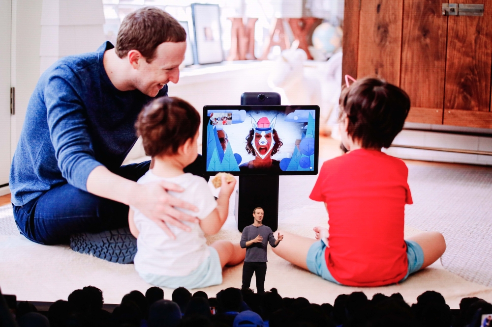 Mark Zuckerberg delivers the opening keynote introducing new Facebook, Messenger, WhatsApp, and Instagram privacy features at the Facebook F8 Conference on April 30, 2019. AFP / Amy Osborne