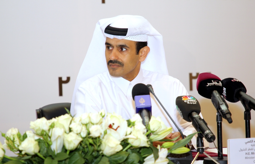 FILE PHOTO: Qatar Petroleum CEO and Minister of State for Energy H E Saad al-Kaabi speaks during a news conference in Doha, Qatar June 24, 2019. REUTERS/Naseem Zeitoun/File Photo