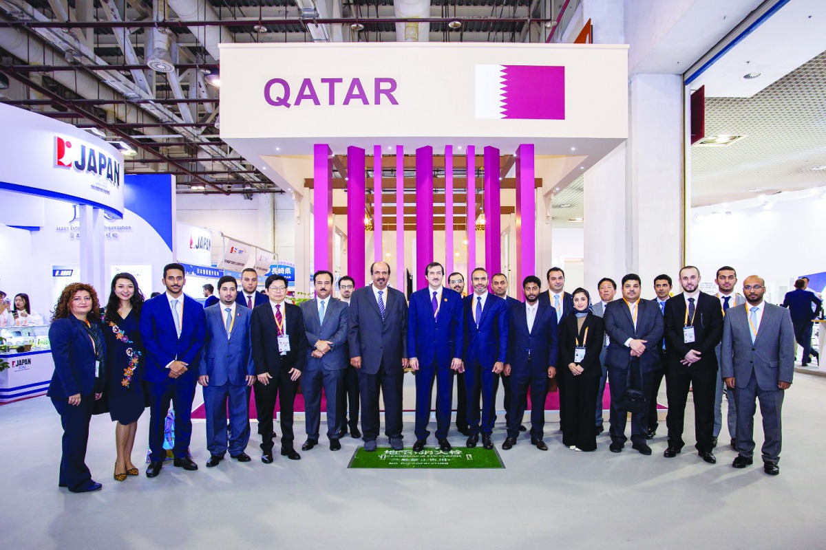 Minister of State and Chairman of QFZA, H E Ahmad bin Mohammed Al Sayed (centre) and other dignitaries and senior business executives from Qatar and China at the Qatar-China Free Zones Forum held, in China, yesterday. 